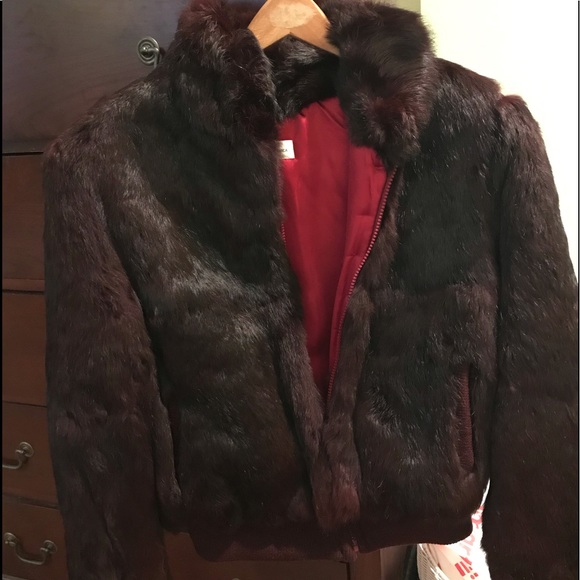 Vintage Rabbit fur Bomber Jacket - Picture 1 of 4